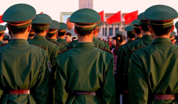 Beijing,,China,-,May,1,,2005:,Rows,Of,Chinese,Soldiers