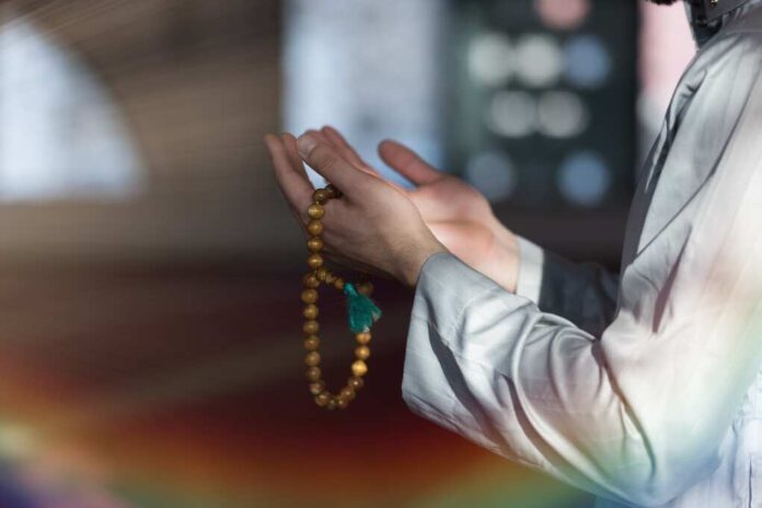 Muslim,Arabic,Man,Praying.,Religious,Muslim,Man,Praying,Inside,The