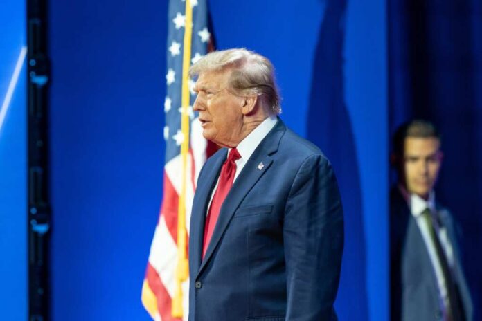 Former,President,Donald,J.,Trump,Arrives,On,Stage,During,Cpac