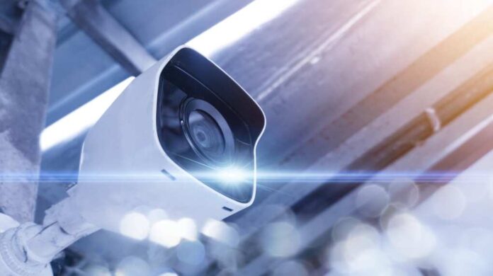Close,Up,The,Cctv,Camera,Install,To,Workshop,Factory,For