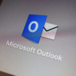 Close-up of the Microsoft Outlook email application icon