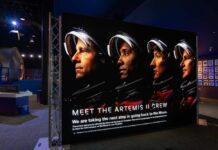 Artemis II’s STUNNING Return: Space Race WIN Display featuring the Artemis II crew with astronauts in spacesuits
