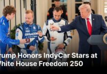 WATCH: Trump Welcomes IndyCar Stars Alex Palou, Felix Rosenqvist & David Malukas to WH | AD1G