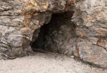 rocky cave entrance in a cliff