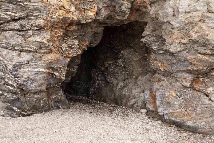 rocky cave entrance in a cliff