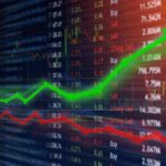 Congress Gridlock Chokes Bitcoin Stock market chart with green upward arrow and red downward line