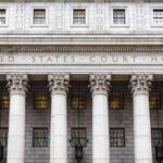United States courthouse facade with Corinthian columns