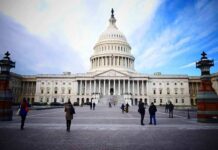 Birthright Battle Hits Congress United States Capitol building with visitors on the plaza