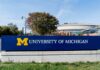 University of Michigan campus sign
