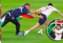 Long Island Man Tackled After Running Onto Yankee Stadium Field With Palestinian Flag