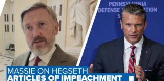 Rep. Massie moves to impeach Pete Hegseth over Iran war