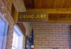 Grand Jury Heat Triggers FBI Meltdown Grand jury sign in a brick-walled hallway