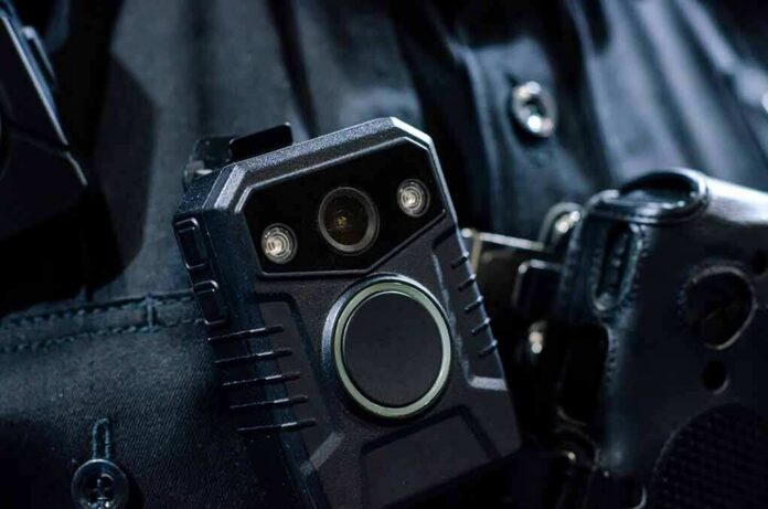 Body-worn camera attached to a uniform